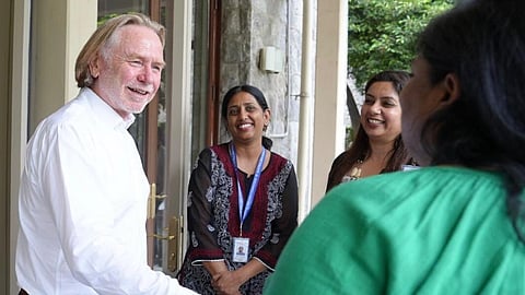 Australia's new High Commissioner Philip Green arrives in India