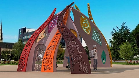 Midlands artist Anuradha Patel’s ‘Sculptural Gateway’ commemorates Ugandan Asian migration milestone