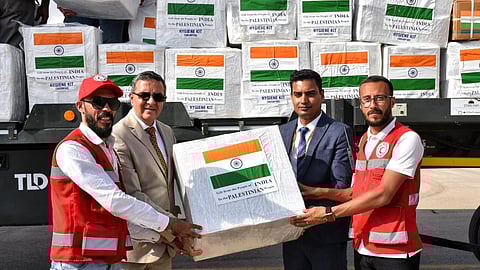India's humanitarian aid for Palestinians arrives in Egypt