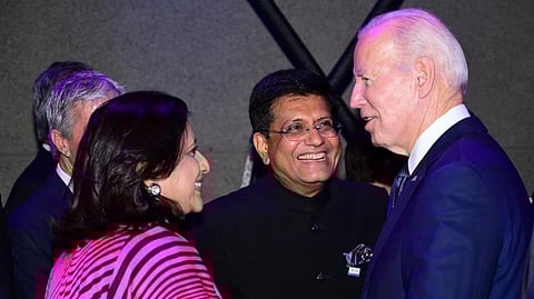 Indian Minister Piyush Goyal meets US President Biden