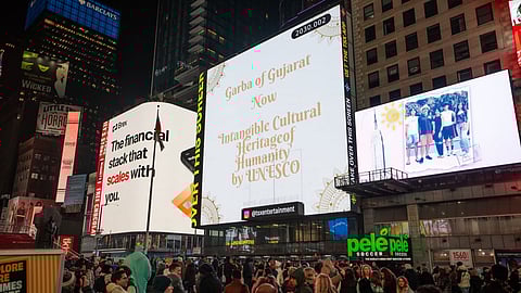 New York's Times Square celebrates Garba's UNESCO listing