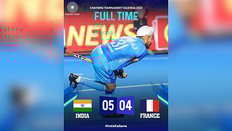Team India win thriller hockey clash with France