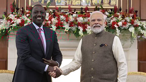 Indian PM Modi meets Kenyan President in New Delhi