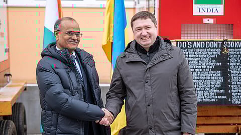 India hands humanitarian aid with power generators to Ukraine