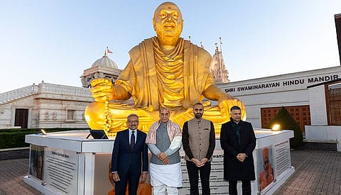 Tremendous peace: Indian Minister Rajnath Singh on his Neasden Temple visit