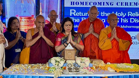 Sacred Buddhist relics return to India after Thailand tour