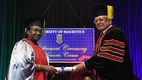 Indian President Murmu given honorary doctorate by Mauritius university