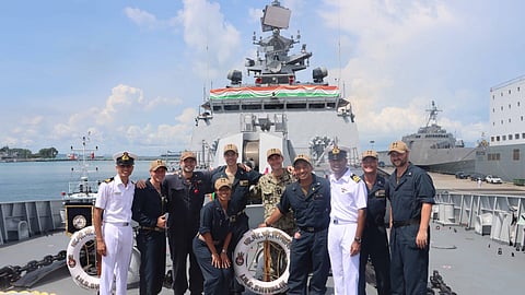 Indian Naval ship Shivalik departs for joint exercises with Japan