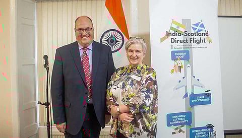 Gary Cox of Transport Scotland and Denise Hill of Visit Scotland