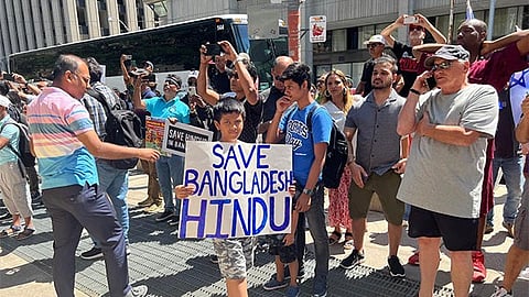 Protests in Canada over violence against Hindus in Bangladesh