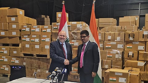 India hands first tranche of humanitarian assistance to Lebanon