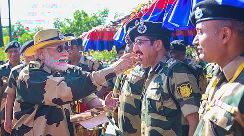 Indian PM Modi celebrates Diwali with soldiers in Kutch