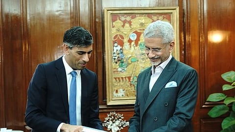 UK ex-PM Rishi Sunak calls on Minister Jaishankar in Delhi