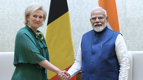 Indian PM Modi holds talks with Belgium's Princess Astrid
