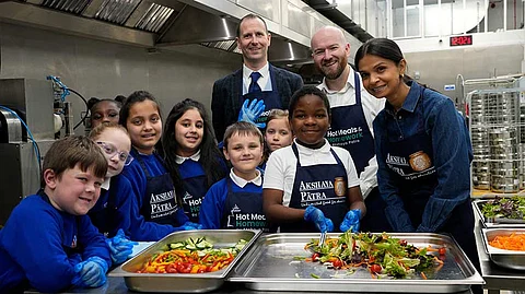 Hot Meals and Homework: Akshata Murty brings math message to Akshaya Patra’s UK kitchen