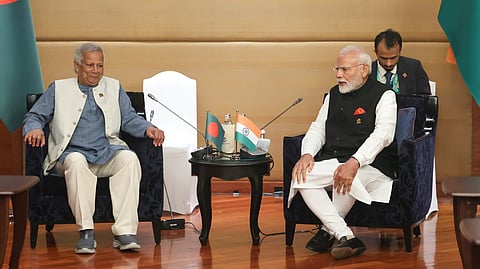 Concerned for Bangladeshi Hindus: PM Modi in Yunus meet