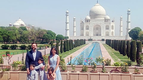 US VP Vance, family visit Taj Mahal in Agra during India tour