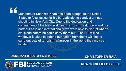 Pakistan citizen extradited to US for alleged terror plot