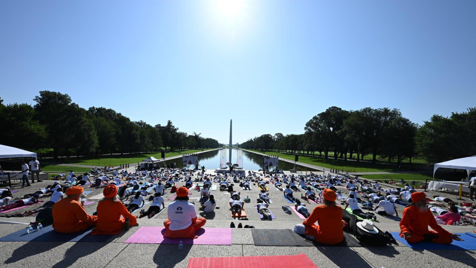 Indian Embassy in US marks Yoga Day at Lincoln Memorial