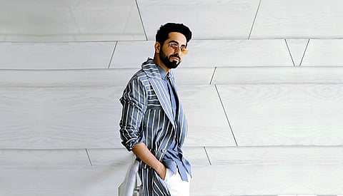 Ayushmann Khurrana celebrates being back on Bollywood sets