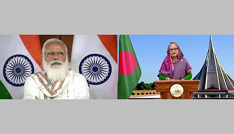 The Maitri Setu, a1.9 km bridge fully funded by India, is the fastest land route to connect India's landlocked Northeast region to Chittagong port in Bangladesh.