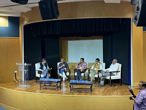 Panelists at the dialogue "Commoning governance of surface and groundwater: How can this address the SDGs?"