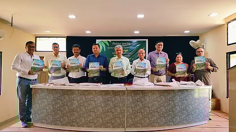 Book launching event in the presence of Dr. Mohan Patel, Vice-Chancellor, Krantiguru Shyamji Krishna Verma (KSKV) Kachchh University on 25th March, 2025 (Image: Vivek Chauhan)
