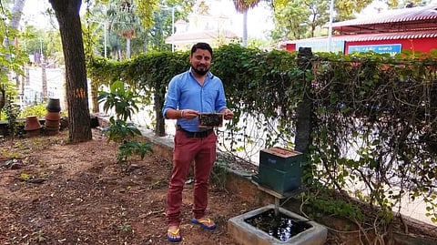 Amit Godse, a Pune based bee conservationist