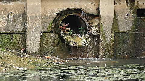 Wastewater, often untreated drains into water bodies in India