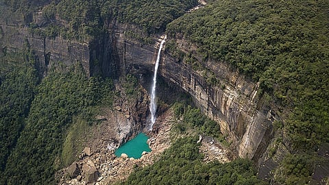 Nohkalikai Falls in Cherrapunji of Meghalaya.