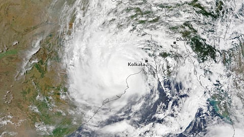 Cyclone Yaas slammed into the north Odisha coast near Balasore on May 26, 2021 (Image: NASA Earth Observatory)