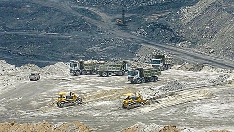 Under the 'current policy scenario,' which aligns with India's netzero target of 2070, all the coal mines in Korba can be closed by 2050 and power plants by 2040 in a phased manner (A view of South Eastern Coalfields Limited in Korba; Image: India Water Portal)