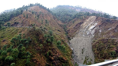 Landslides can destroy property and lives. A landslide in Himachal Pradesh (Image Source: Sridhar Rao via Wikimedia Commons)