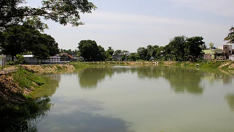 The renovated Samathamman temple pond in Kooram.