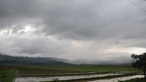 Rainy clouds hovering over Manipur's farmland