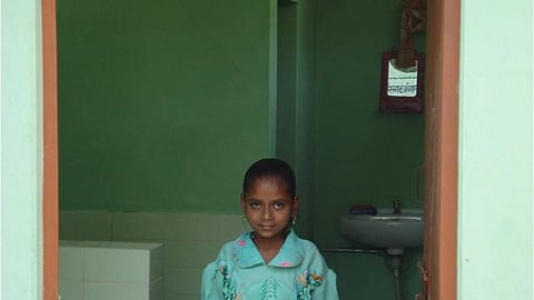 Girls toilet in a school