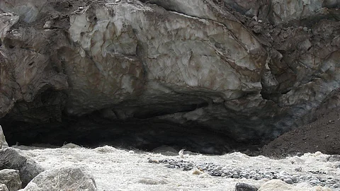 The Ganga emerges from the Gangotri glacier in Uttarakhand. (Source: IWP Flickr photos)