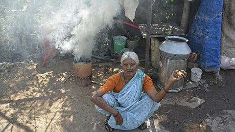A Dalit woman in Ekta Nagar, Raipur