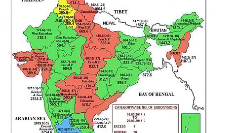Amount of rainfall (Source: IMD)
