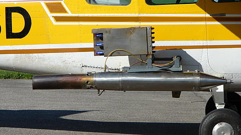 A Cessna 210 with cloud seeding equipment (Source: Wikipedia)