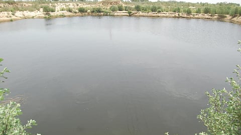 A johad after restoration.