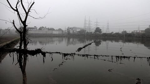 Waterlogged fields in Udeekaran village