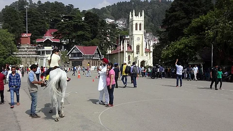 The Ridge houses Shimla's first underground water tank