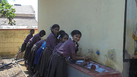 Handwashing at a Karnataka school