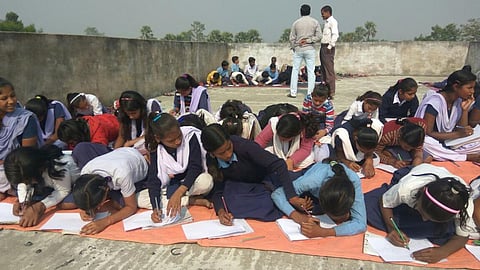 School children during the workshop.
