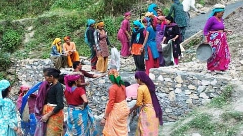 Hill women and natural resources management (Source: India Water Portal)