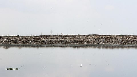 Perungudi dump yard chokes the Pallikaranai marshland.
