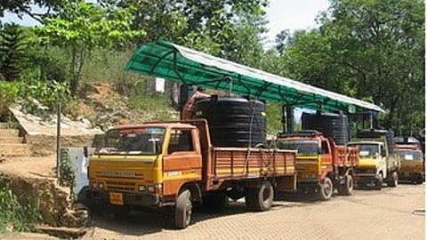 Private lorry tankers getting their fill