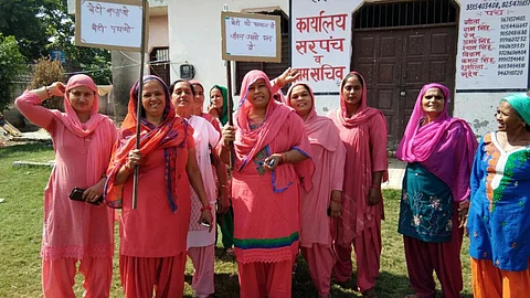 Women participate enthusiastically in the ‘Palwal super village challenge’ for last mile delivery of rural development schemes. (Pic courtesy: Abhinav Vats)