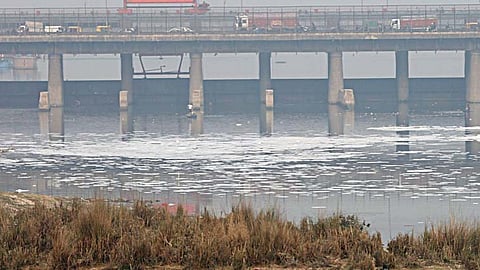 Frothing Yamuna (Picture courtesy: The Indian Express)